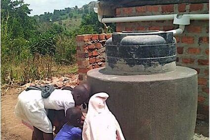 New latrine water tank
